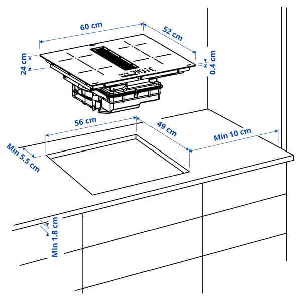 Illustration avec les mesures du produit : FÖRDELAKTIG.