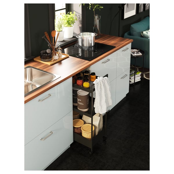 FÖRDELAKTIG Plaque de cuisson av hotte intégrée, IKEA 500 noir, 60 cm
