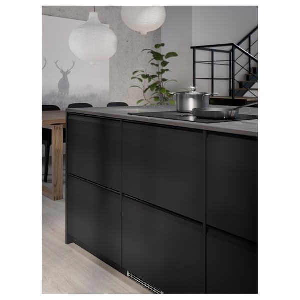 FÖRDELAKTIG Plaque de cuisson av hotte intégrée, IKEA 500 noir, 60 cm