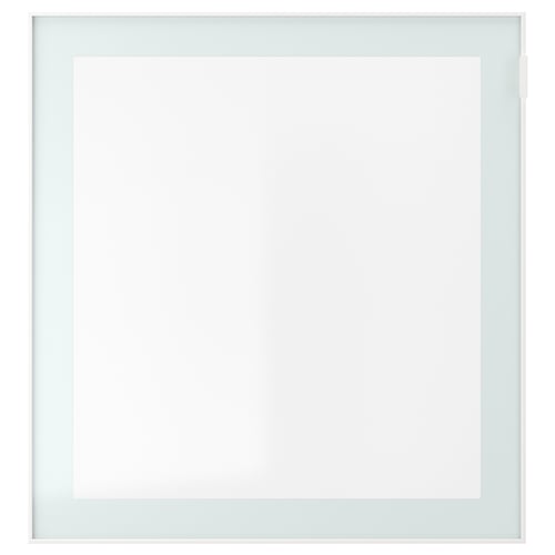 Cadre GLASSVIK : blanc, verre clair, forme carrée, design moderne.