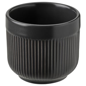 Poterie côtelée noire - décoration intérieure