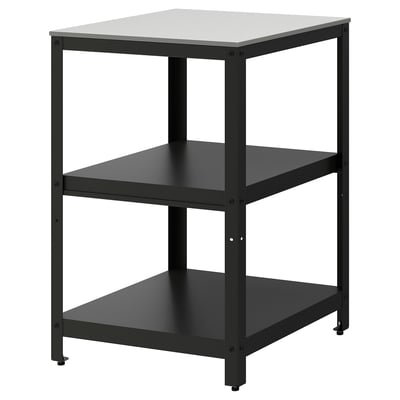 GRILLSKÄR Élément de cuisine ouvert, noir/acier inoxydable extérieur, 61x61 cm