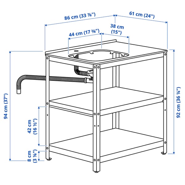 Illustration avec les mesures du produit : GRILLSKÄR.
