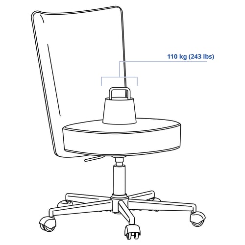 GULLABERG / BRYTNING Bureau et chaise, blanc/beige, 155x65 cm