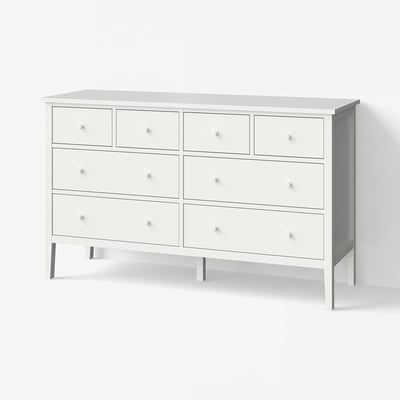 GULLABERG Commode 8 tiroirs, blanc, 168x48x100 cm