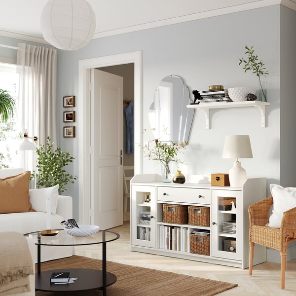 HAUGA Buffet, blanc, 140x46x84 cm