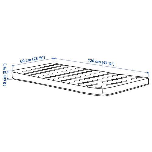 HIMLAVALV Matelas 3D pour lit bébé, 60x120x10 cm