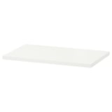 Étagère plate HJÄLPA blanche, rectangulaire, design simple, faite de feuille de papier et de carton.
