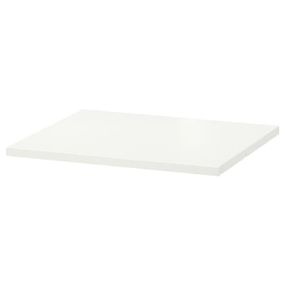 Étagère HJÄLPA blanche, forme carrée, surface lisse, design moderne, fabriquée à partir de matériaux recyclés.