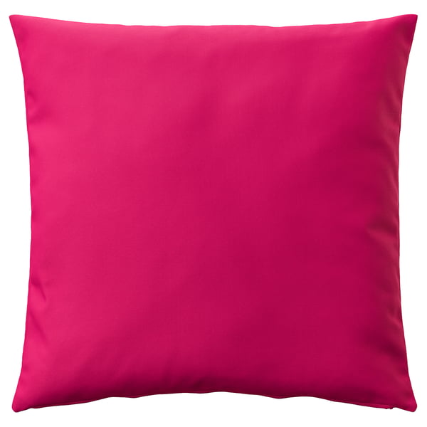 HJÄRTERÖ Housse de coussin, rose vif extérieur/intérieur, 50x50 cm