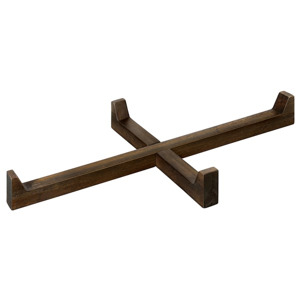 IKEA 365+ support en forme de croix en bois d’acacia pour servir, brun foncé, design simple et élégant.