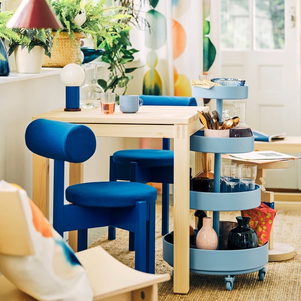 IKEA PS 2026 Desserte, bleu, 89x48 cm