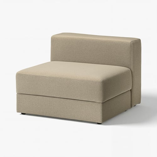 Chaise JÄTTEBO, beige, tissu, douce, siège d’angle.