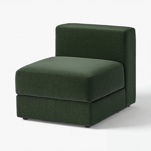 Chaise JÄTTEBO verte, moderne et écologique avec des matériaux recyclés.