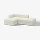 Canapé modulaire JÄTTEBO blanc avec deux chaises longues, avec des lignes épurées et des sièges profonds.
