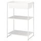 Étagère de rangement en métal blanc à 3 niveaux JOSTEIN pour une utilisation intérieure/extérieure.