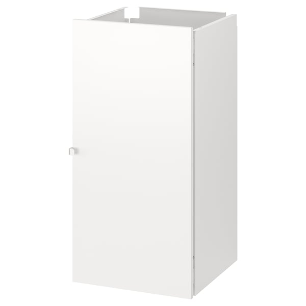 Armoire en acier JOSTEIN blanc, porte unique, rangement vertical.