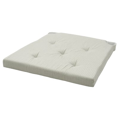 JUSTINA, coussin d’assise rectangulaire en mousse, gris clair, coton, double face.