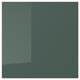 Façades de tiroirs gris-vert brillant KALLARP ; Élégant, moderne, rectangulaire avec une finition brillante.