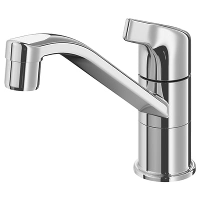 Un robinet argenté KALLSJÖN au design élégant et moderne. Il est doté d’un long bec et d’une poignée ergonomique sur le dessus, parfait pour les cuisines extérieures ou l’utilisation intérieure.