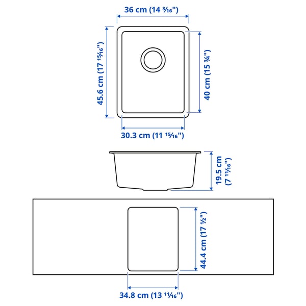 Illustration avec les mesures du produit : KILSVIKEN.