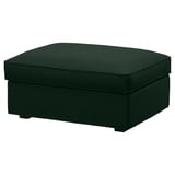 Repose-pieds KIVIK vert foncé, de forme rectangulaire, recouvert de tissu durable.