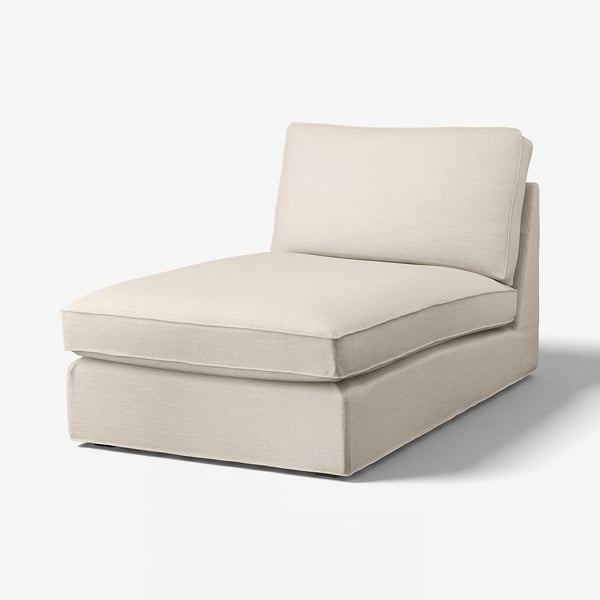 KIVIK chaise longue beige, élégante et confortable, parfaite pour se détendre.