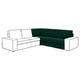 Canapé sectionnel vert KIVIK, assise profonde, en forme de L, design moderne.