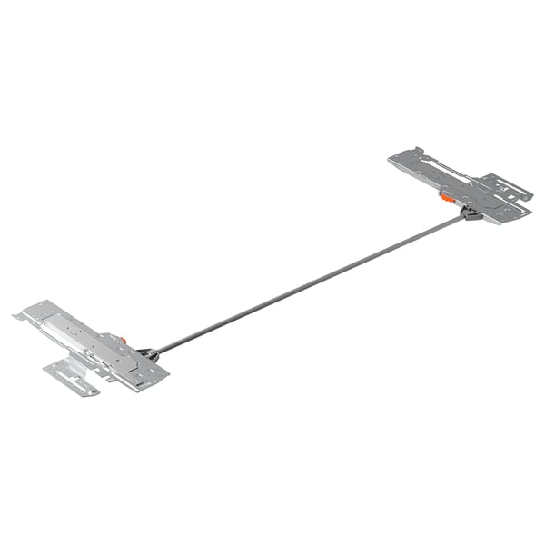 Quincaillerie de cuisine push-to-open KNIVSHULT. Argent, métal, design linéaire.