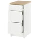 Unité de cuisine blanche KNOXHULT avec 3 tiroirs, dessus en chêne, design moderne et élégant.