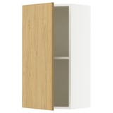 Armoire murale KNOXHULT, bois clair, rectangulaire, deux étagères, accès facile.