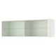 Armoire murale blanche KNOXHULT Portes coulissantes en verre élégantes et sans poignée. Il offre des solutions de rangement pratiques avec des étagères en verre réglables.