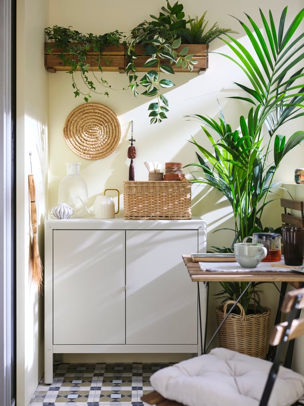 KOLBJÖRN Élément rangement int/extérieur, beige, 80x81 cm