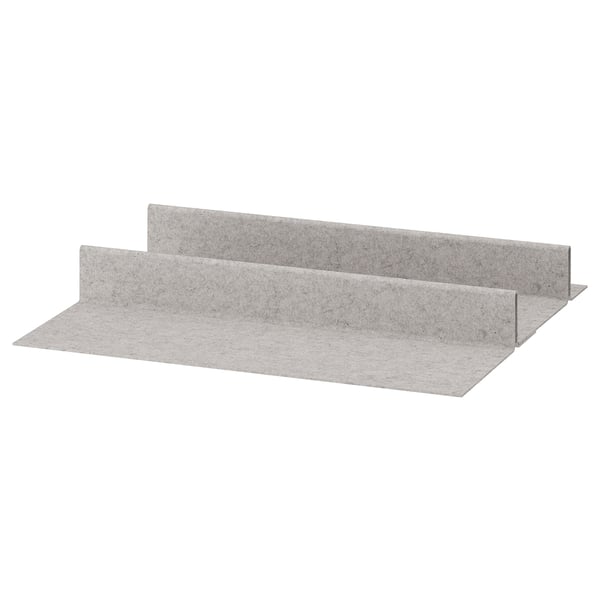 KOMPLEMENT insert d’angle d’étagère pour chaussures en feutre, gris clair, rectangulaire.