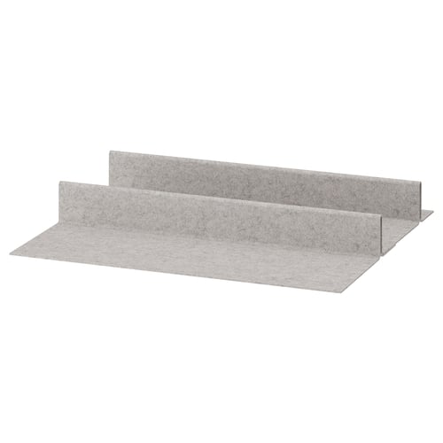 KOMPLEMENT insert d’angle d’étagère pour chaussures en feutre, gris clair, rectangulaire.