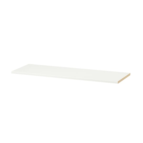 Étagère blanche KOMPLEMENT, rectangulaire, plate, en panneaux de particules, idéale pour l’armoire pax.