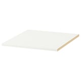 Étagère blanche KOMPLEMENT, minimaliste, rectangulaire, en panneaux de particules, design réglable.