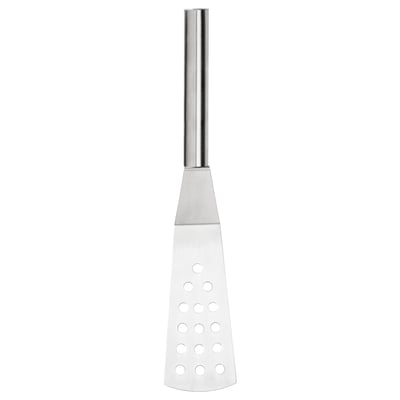 spatule KONCIS ; argent; Acier inoxydable et ABS ; lame perforée ; Manche long.