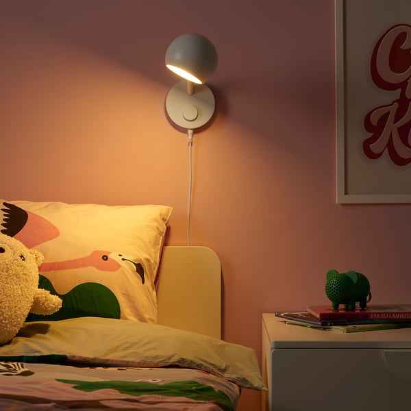 KORVSNÖRE Applique à LED, intensité lumineuse réglable/blanc