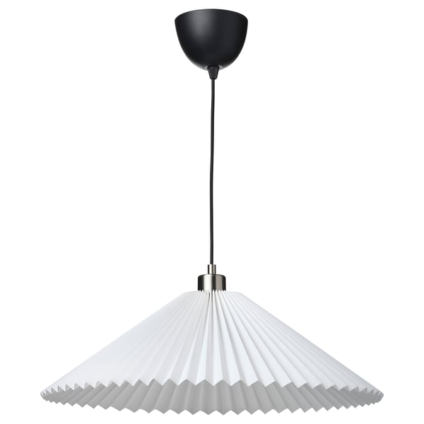 KUDDLAVA / SKAFTET Suspension, plissé blanc, 59 cm