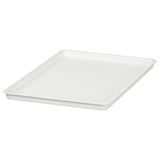Couvercle en plastique blanc KUGGIS, rectangulaire, design simple.