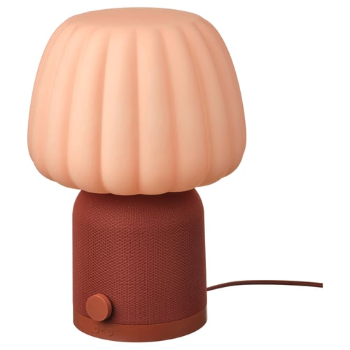 KULGLASS Lampe enceinte bluetooth, rouge brun/rose