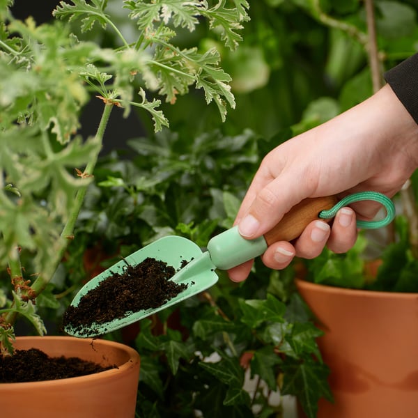 LÄRKAR Set jardinage 2 pièces, bouleau/petit vert clair