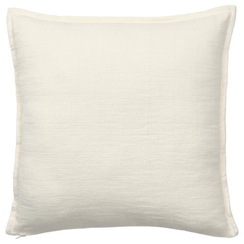 Oreiller LAGERPOPPEL, blanc cassé, carré, housse texturée, fermeture à glissière.