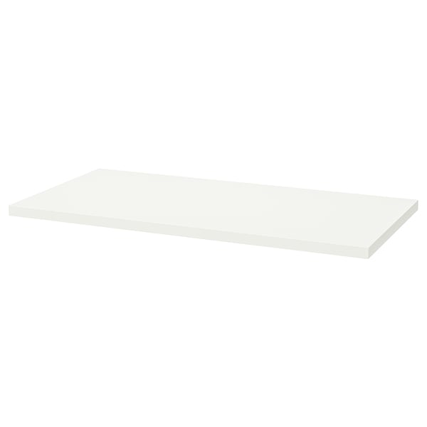 LAGKAPTEN : plateau de table rectangulaire blanc. Panneau de fibres léger et écologique. Pré-percé pour un assemblage facile.