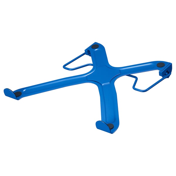 Support pour ordinateur portable LÅNESPELARE bleu, léger, pliable, supporte un ordinateur portable ou une tablette.