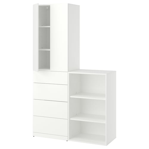 LASTARE Combinaison de rangement, blanc, 120x42x201 cm