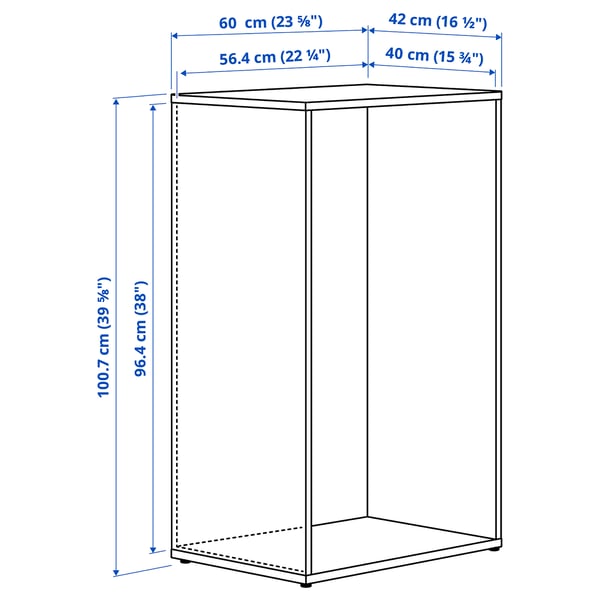 LASTARE Structure, blanc, 60x42x100 cm