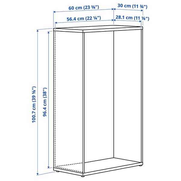 LASTARE Structure, blanc, 60x30x100 cm
