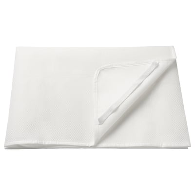 Protège-matelas LENAST blanc, rectangulaire, coins élastiques, imperméable, polyester.